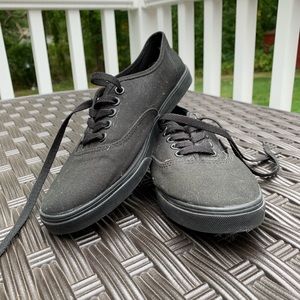 All Black Authentic Lo Pro Vans